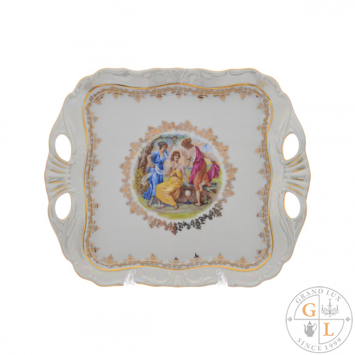 Блюдо квадратное Queen's Crown Мадонна перламутр 30*25 см