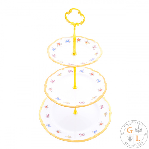 Этажерка (Горка) Queen's Crown Мелкие цветы три яруса Этажерка (Горка) Queen's Crown Мелкие цветы три яруса