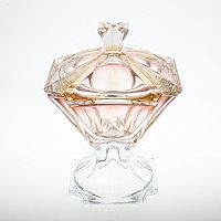 Конфетница с крышкой красная Bohemia Gold Metropolitan 26 см 