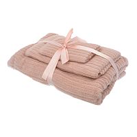 Набор полотенец Pavia Stripe 30*30/50*85/75*150 (3 шт) пудровый