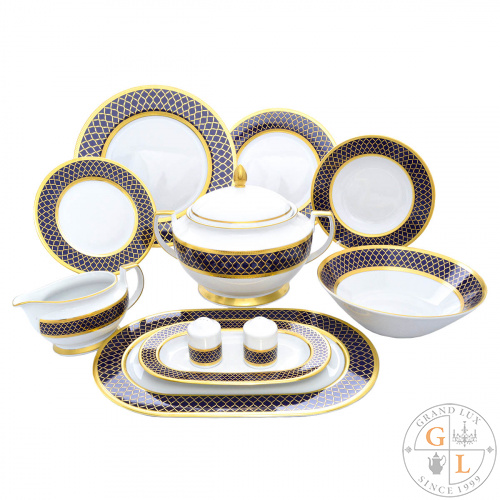 Столовый сервиз Falkenporzellan Valencia Cobalt Gold 6 персон 27 предметов