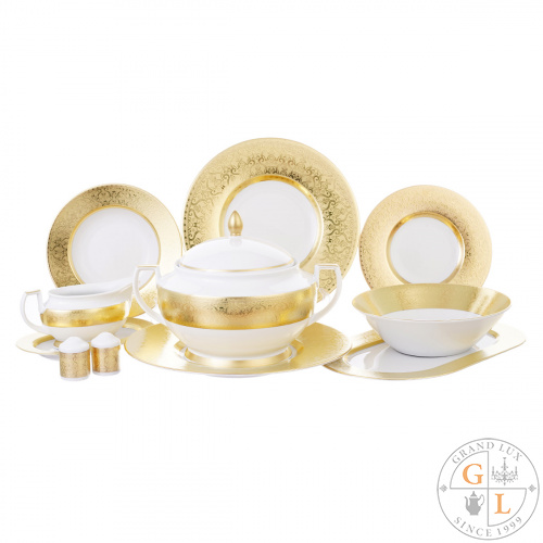 Столовый сервиз Falkenporzellan Diamond Full Gold 6 персон 27 предметов Столовый сервиз Falkenporzellan Diamond Full Gold 6 персон 27 предметов