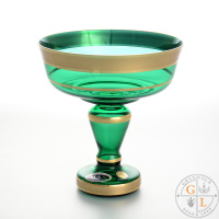 Конфетница Зеленая Bohemia Star Crystal 16 см 