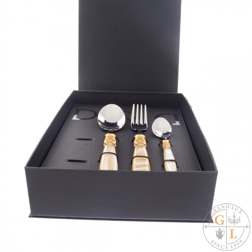 Набор столовых приборов 18пр France Gold Steel Champagne Pearl CPS18FRCGS/CH