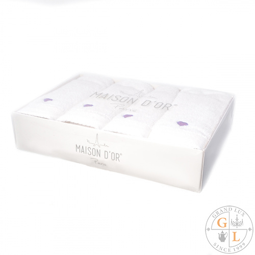 Набор полотенец Maison Dor Love 30*50 (4 шт) фиолетовый Набор полотенец Maison Dor Love 30*50 (4 шт) фиолетовый