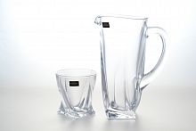 Набор для воды Crystalite Bohemia Quadro 7 предметов 