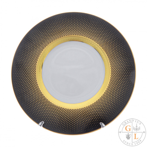 Набор тарелок Falkenporzellan Rio black gold 22см(6 шт)