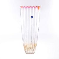 Ваза красная Bohemia Gold Oval 35 см 