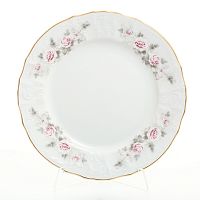 Тарелка Bernadotte Серая роза золото 19 см (1 шт)
