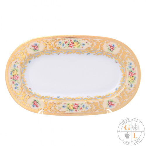 Блюдо овальное Falkenporzellan Vienna Creme Gold 24 см