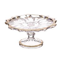 Конфетница 21см плоская на ножке Plantica Матовое золото As Crystal Plantica FTD Plate 210 MatGold