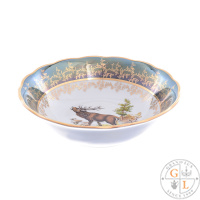Салатник Sterne porcelan Охота Зеленая 25см