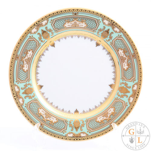 Набор тарелок Falkenporzellan Donna Seladon gold 17см(6 шт)