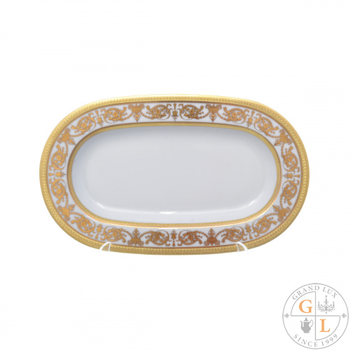 Блюдо овальное Falkenporzellan Imperial White Gold 24 см