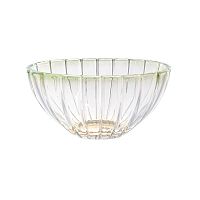 Фруктовница Bohemia Gold Oval Зелёная 30см