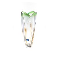 Ваза для цветов Bohemia Gold Globus красная 25.5см