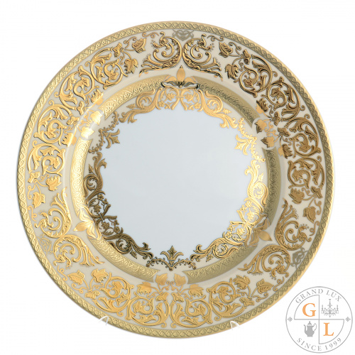Блюдо круглое Falkenporzellan Natalia creme gold 32 см Блюдо круглое Falkenporzellan Natalia creme gold 32 см