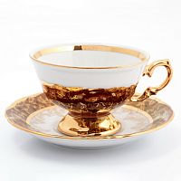 Набор чайных пар Sterne porcelan Красный лист 220 мл(6 пар)