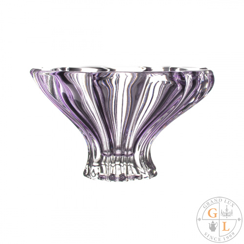 Конфетница Aurum Crystal Plantica 15 см фиолет.