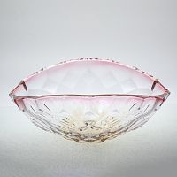 Фруктовница Bohemia Gold Honey Красная 40см