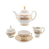 Чайный сервиз Falkenporzellan Constanza Creаm Saphir Cold 6 персон 17 предметов