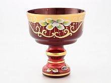 Конфетница красная Bohemia Star Crystal 13 см 