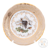 Тарелка Sterne porcelan Охота Бежевая 19см