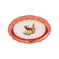 Блюдо овальное Repast Охота красная Мария-тереза 33 см