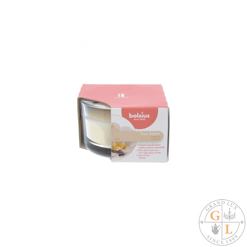 Свеча в стекле ароматическая Bolsius True scents 50/80 ваниль - время горения 13 часов Свеча в стекле ароматическая Bolsius True scents 50/80 ваниль - время горения 13 часов