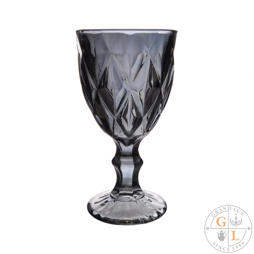 Бокал для вина Royal Classics Крупный ромб (1 шт) дымчато-серый Бокал для вина Royal Classics Крупный ромб (1 шт) дымчато-серый