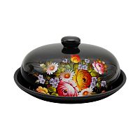 Блюдо для блинов с крышкой Royal Classics Хохлома 23*23*9,7 см