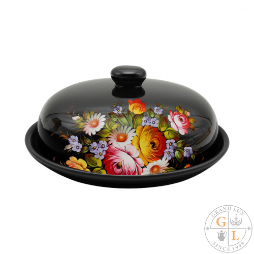 Блюдо для блинов с крышкой Royal Classics Хохлома 23*23*9,7 см Блюдо для блинов с крышкой Royal Classics Хохлома 23*23*9,7 см