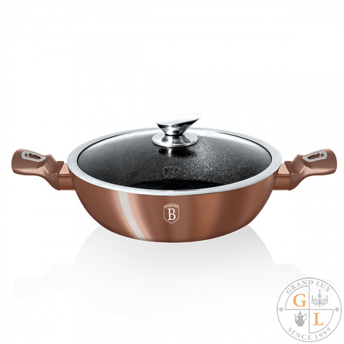 BH-1519N Rosegold Line Сотейник с крышкой 28см