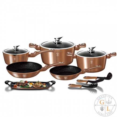 Набор посуды Berlinger Haus Rose Gold Collection 12 предметов Набор посуды Berlinger Haus Rose Gold Collection 12 предметов